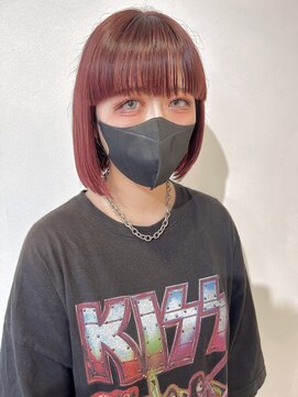 リコ ヘアアンドリラクゼーション 名駅店(LICO HAIR&RELAXATION) 【LICO】柔らかいレッドピンクbyコモト ハルキ