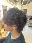 王道ウルフ ツイストスパイラルパーマ ウルフパーマ 波巻き