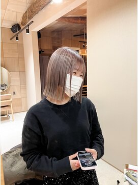 在り家 《在り家》韓国風ヘイリーボブ◎ハイトーンカラー