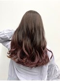 ピンクアッシュグラデーション