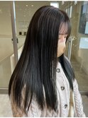 髪質改善カラーオリーブグレージュ透明感
