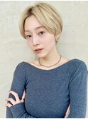 大人ハンサムショート前髪なしショートショートボブ30代40代