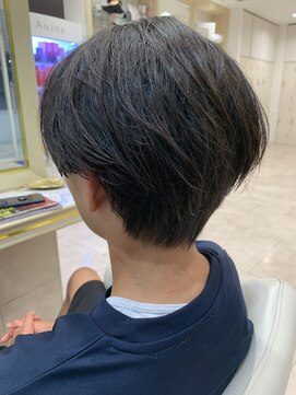 アッシュ 仙川店(Ash) センターパートニュアンスパーマツーブロック前下がりメンズヘア