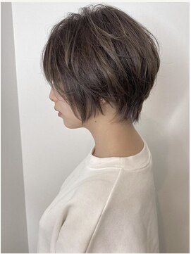 レポヘアー(Repos hair) くびれボブミニウルフ透明感シルバーアッシュグレージュカラー