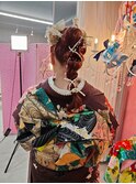 編み下ろしポニーテール