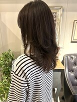 ヘアーデザイン シュシュ(hair design Chou Chou by Yone)&nbsp;大人レイヤー/オリーブカラー/天神大名/30代/40代/50代