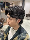 三軒茶屋_メンズ_ウルフ_スパイラルパーマ_大人_パーマ_カット