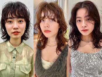 ノラギンザユー(NORA GINZA/U)の写真/【トレンド最旬パーマも簡単に再現♪】NORAオリジナルのパーマでコテ巻き風の繊細柔らかカールヘアに！