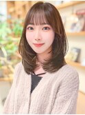 ナチュラルボブ前髪ありイメチェン20代30代40代50代ショートボブ