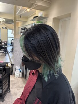 テン バイ アンブルリュクス 池袋(teN +by ambleluxe) ミントグリーン/ブリーチ/インナーカラー/ダブルカラー