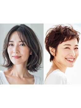 再現性の高い大人のイメージチェンジや白髪染め、髪質改善にも定評あります◎ 30代以上の女性利用者多数！