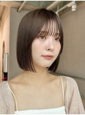 地毛風ストレート×タイトボブ