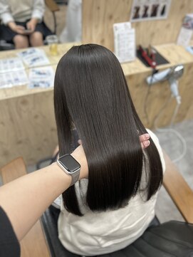 ヌープヘアーアイス(NUUP.hair ici) ストレート×髪質改善◎美髪艶カラーダークグレージュ