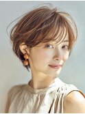 大人ショート 白髪ぼかし 脱白髪染め ハイライト40代50代60代