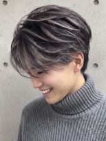 トゥルートラスト オムオム 甲府和戸(True Trust HOMME HOMME)&nbsp;ナチュラルセンターパート×ホワイトメッシュ ハイライト