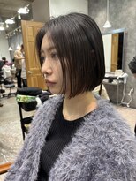 フォンド 津田沼(fond.)&nbsp;着物ヘア/大人ガーリー/ダークアッシュ/似合わせカット/津田沼