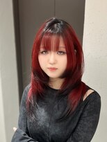ヘイロー(HALO)&nbsp;レッド&ブラック裾カラー