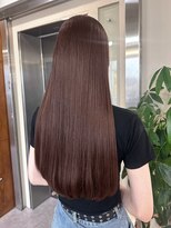 アリスバイアフロート 自由が丘(ALICe by AFLOAT) * ワンカラーで出来るブラウンカラー プツッとカット はな