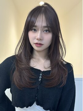 アイトーキョーエス 渋谷(AI TOKYO S) レイヤーシースルーバング透明感グレージュ髪質改善渋谷