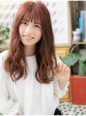 外人風カラーセミウェットウェーブロングb戸頭20代30代40代