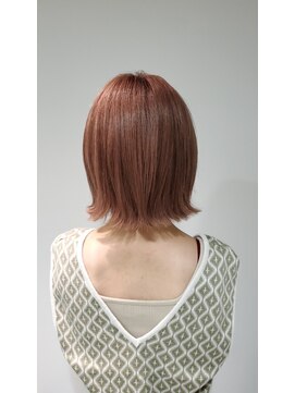 エデュコスゥリール(educo per sourile) オレンジベージュ艶カラー×外ハネボブ【自由が丘】