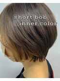 short bob inner color
