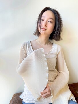 ガレージ バイ グリーン 原宿 表参道(Garage by green) 【loki】ボブ×シアーベージュ