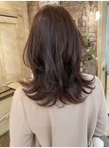 韓国風くびれヘア×AWココアブラウンカラー