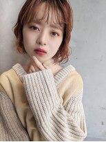 ロンド(RONND)&nbsp;オレンジブラウンカラー×くしゃっとボブ