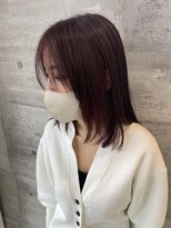 サラビューティーサイト 志免店(SARA Beauty Sight)&nbsp;大人可愛い30代40代外はねボブワインレッド★山之内