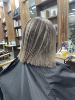 ラフ(LAFF) #バレイヤージュ#グレージュカラー#ボブウルフ#ココアベージュ