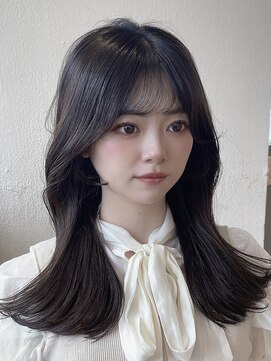 アフロート ディル(AFLOAT D'L) ☆斜めバンググレージュカラーシルキーベージュデザインカラー