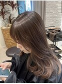 透明感カラー/濃厚ブラウンカラー/韓国/レイヤーカット