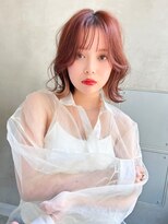 メーヴェ(Mowen) mowen×鎖骨ミディアム×ピンクベージュ×ウルフ