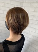 アッシュベージュ_イメチェンショートカット_36