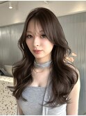 T206ハッシュカットレイヤーブリーチなしグレージュミルクティー