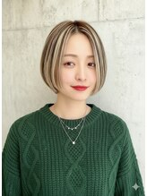 テラス トヨタ(Telasu Toyota) ハイライトでコントラスト強めに◎ボブをオシャレに