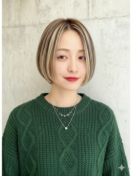 テラス トヨタ(Telasu Toyota) ハイライトでコントラスト強めに◎ボブをオシャレに