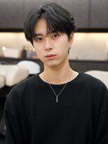 アンサー 渋谷(ANSWER)&nbsp;メンズシースルーセンターパートフェザーパーマ髪質改善縮毛矯正