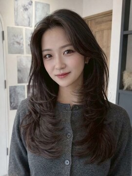 エトワ 中央店(etoi) 大分韓国かき上げレイヤーカット大人レイヤー顔まわりレイヤー