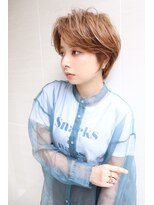 オーロ(ORO) お手入簡単色っぽフェザーバングマロンベージュ