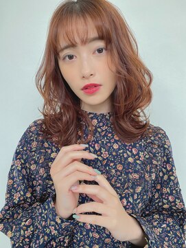 ルービック 奈良(Rubik's) エアリーミディ/小顔ヘア/暖色系カラー★イルミナ20代30代