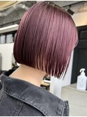 ドレスヘアショコラアッシュヘルシースタイルふんわりカール前髪