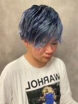 ザ マイル(The mile)&nbsp;ブルー×シルバーメンズカットスパイキーショート