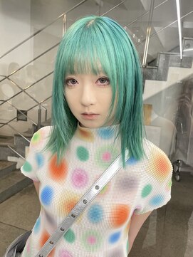 レコ 渋谷(LECO) フェイスレイヤーハイトーンエメラルドグリーンカラー