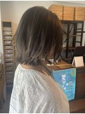 ハイライト切りっぱなしボブ/茅ヶ崎/茅ヶ崎駅南口/こなれミディ