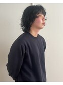 マッシュウルフパーマ