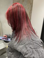 ソル 栄矢場町(SOL)&nbsp;レッドカラーハイライトカラーデザインカラーレイヤーカット