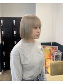 ホワイトベージュ×ボブ stylist聖斗