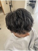 メンズハイライトカラー×マッシュショート